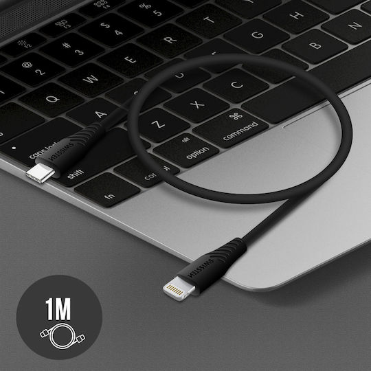 Swissten Basic Universal Quick Charge 3.1 USB-C to Lightning Charging Cable 1m