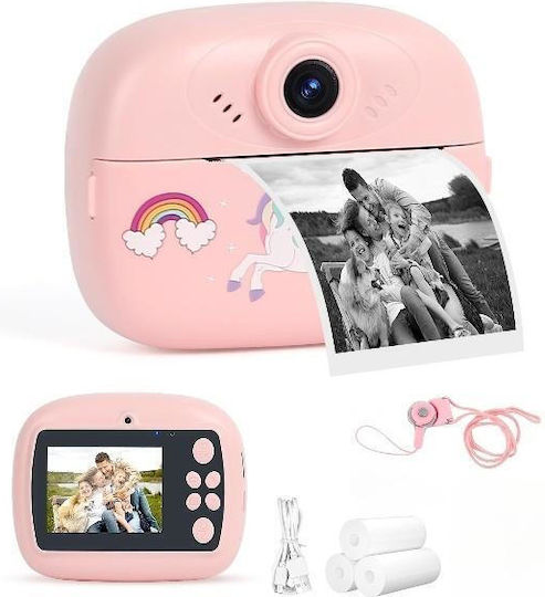 Unicorn Παιδική Φωτογραφική Μηχανή 12MP με Θερμική Εκτύπωση Ροζ
