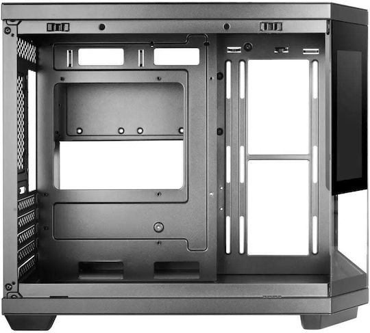 Mars Gaming MC-3TCORELCDM Gaming Midi Tower Κουτί Υπολογιστή με Πλαϊνό Παράθυρο Μαύρο