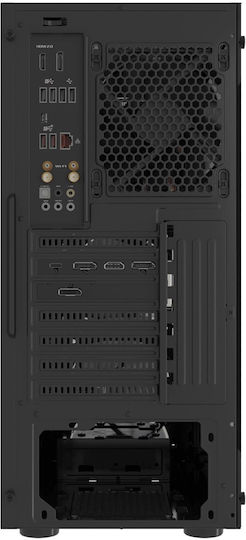 Endorfy Aquarius 8000 Corona Gaming Midi Tower Κουτί Υπολογιστή με Πλαϊνό Παράθυρο και ARGB Φωτισμό Μαύρο