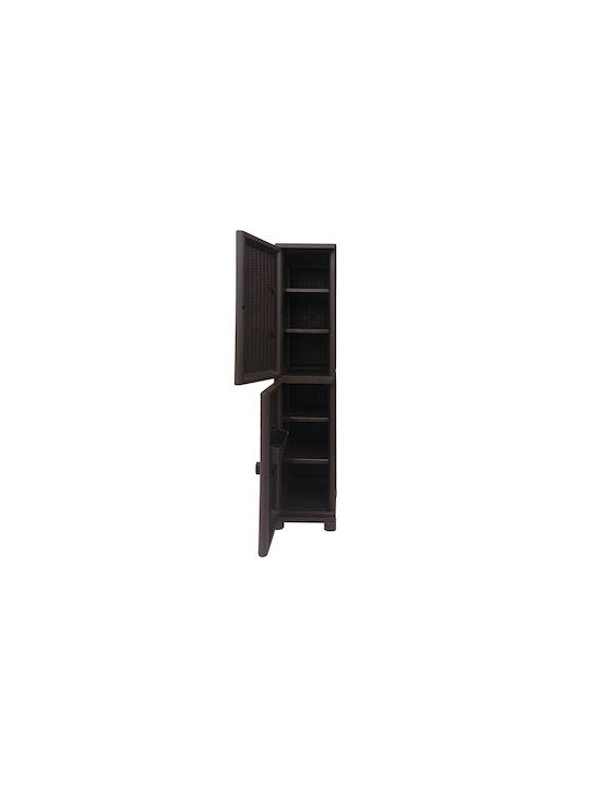 Double-Leaf Plastic Cabinet with 4 Shelves 35x44x173.5 cm