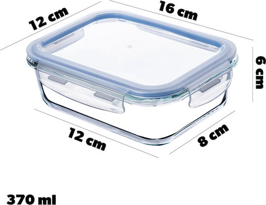 Kadax Set Glass Transparent Lunch Boxes 3 Pieces