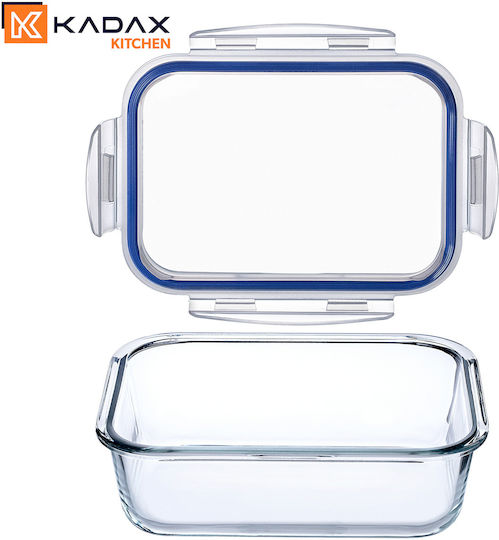 Kadax Set Glass Transparent Lunch Boxes 3 Pieces