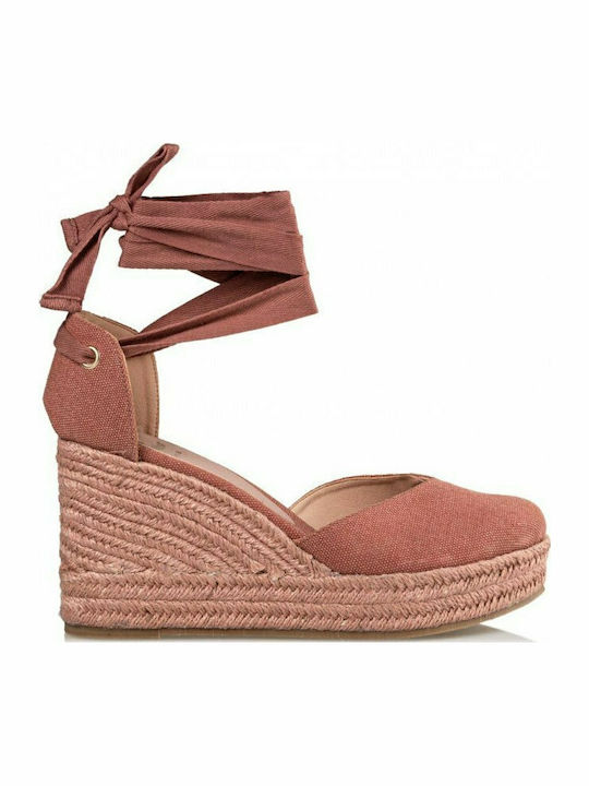 Lauren Damenplattformen Tabac Braun