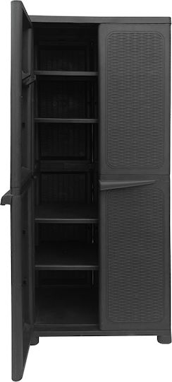 Dulap Dublu-Foi Petra Din Plastic Cu 4 Rafturi 70x44x173cm