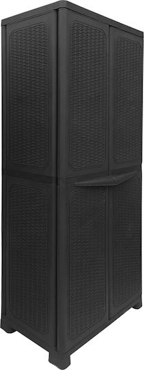 Dulap Dublu-Foi Petra Din Plastic Cu 4 Rafturi 70x44x173cm