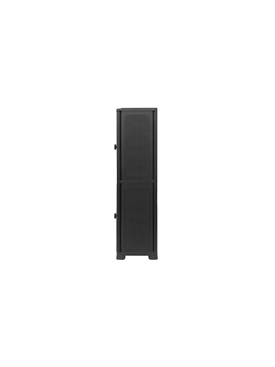 Single-Leaf Plastic Cabinet with 5 Shelves 35x44x173.5 cm