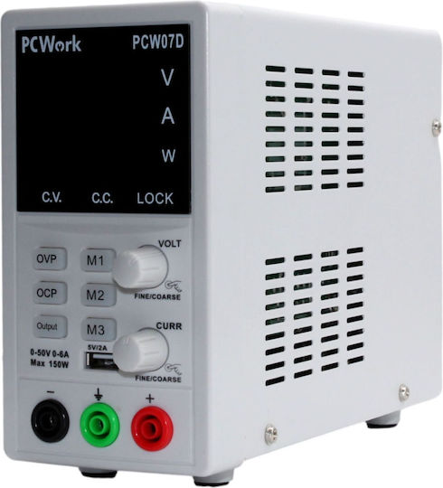 Pcwork Laboratory Power Supply with 1 Channel and Maximum Power 150W PCW07D