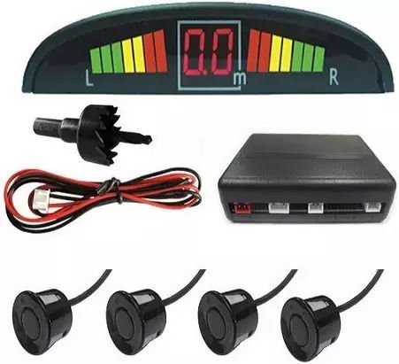 Tele Car Parking System with Screen and 4 Sensors in Silver Color