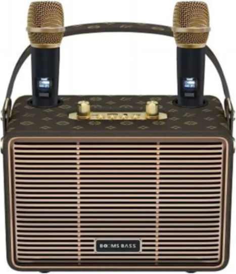 Karaoke Speaker With Wireless Microphones Speaker HJ-4202+ Pink