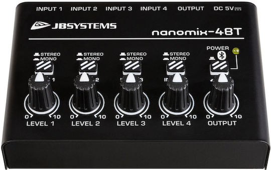 Jb Systems Nanomix-4BT B08408 Mixer Audio și Console Analogic Autonom 4.0 Canale și Bluetooth