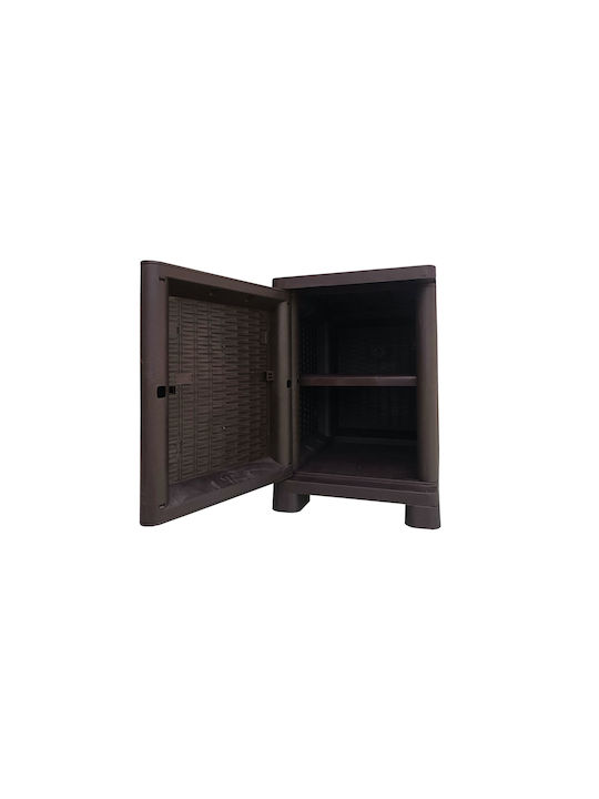 Single-Leaf Plastic Cabinet with 1 Shelf Suitable for Small Spaces 35x44x54 cm