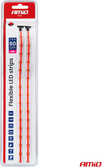 AMiO Bandă LED Auto 12V Roz