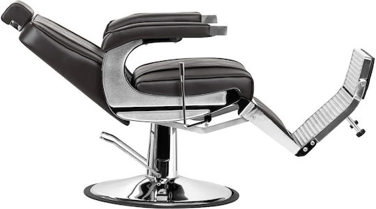 Barber Equipment Καρέκλα Κουρείου Καφέ με Ρυθμιζόμενο Ύψος και Υδραυλική Ανύψωση