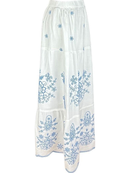 Damenröcke Floral Weiß/Navy Blau