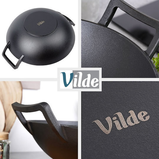 Vilde Cast Line Wok aus Gusseisen mit Keramik-Innenbeschichtung 36cm
