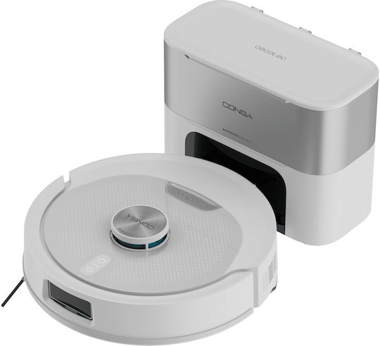 Cecotec Conga Y90 Pearl Σκούπα Ρομπότ με Χαρτογράφηση Laser & Απορρόφηση 25000Pa Λευκή