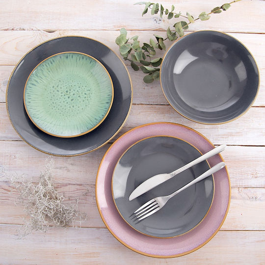 Orion Dessert Plate Ceramic Gray with Diameter 20.5cm Orion Dessert Plate Ceramic Gray with Diameter 20.5cm