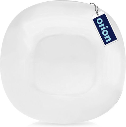 Orion Luna Servierplatte Wüste Quadratisch Glas Weiß 26,5x26,5cm