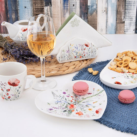 Orion Maki Serving Plate for Desert Porcelain White 17.5x17cm Orion Maki Serving Plate for Desert Porcelain White 17.5x17cm