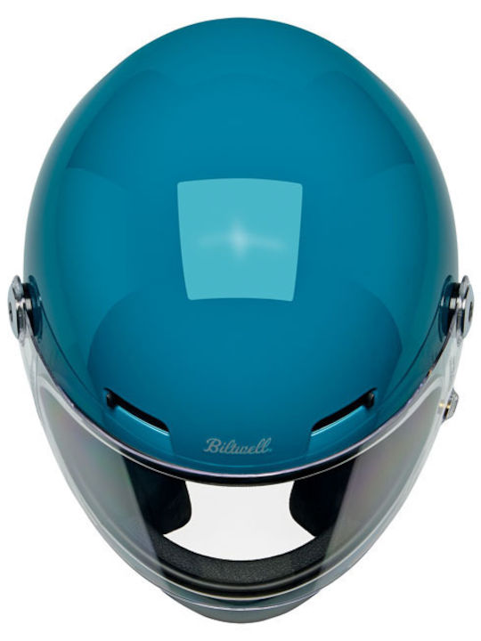 Biltwell Gringo SV Gloss Atlantic Teal Motorradhelm Volles Gesicht DOT / ECE 22.06