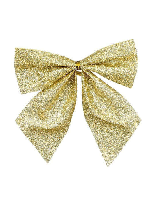 Decorative Gold Bow 10x12cm 6 Pcs Mica Golden