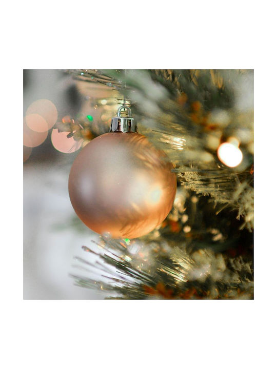 Decorative Plastic Bauble Safe 46 Pcs Mica Copper