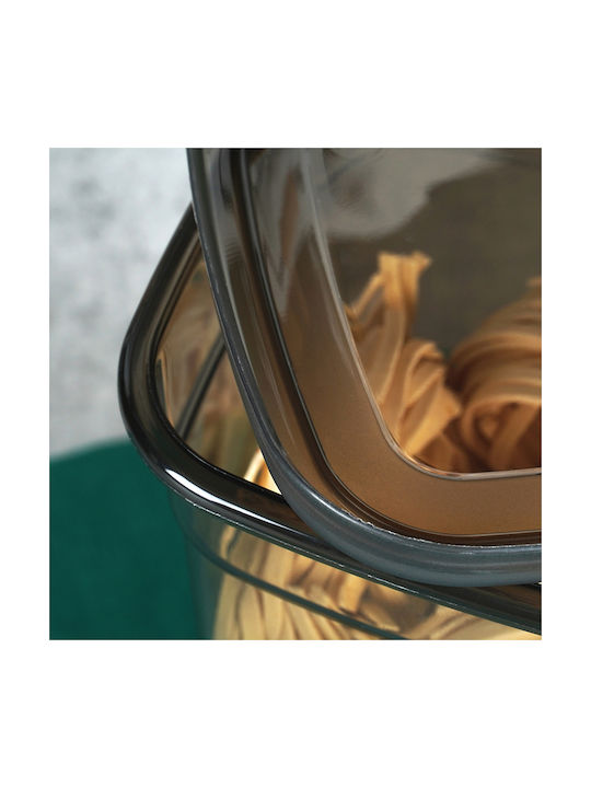 Vilde Set 12Stücke Lebensmittelgläser für Kaffee / Nudeln mit Kunststoff-Deckel Transparent 1000ml