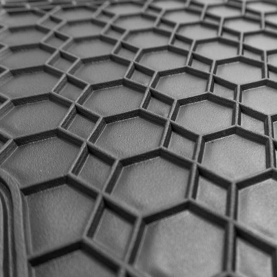 Set Universal Pvc Rubber Car Mats 4 Pcs Front Rear Non-slip Black