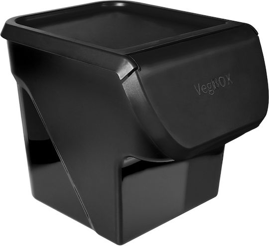 Vilde Vilde Lebensmittelgläser & Behälter Set 3 Stück Allgemeine Verwendung mit Kunststoffdeckel Schwarz 3x26x34cm 3 Stück