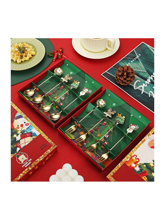 Alista Home Set Tacâmuri De Crăciun Moș Crăciun 19.5x16x2cm 4 Bucăți