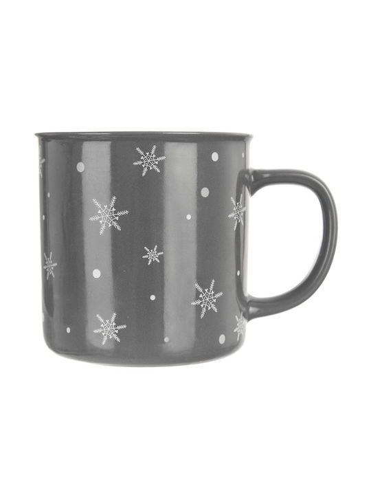 Orion Weihnachtlicher Becher Keramik Grau 10cm 500ml