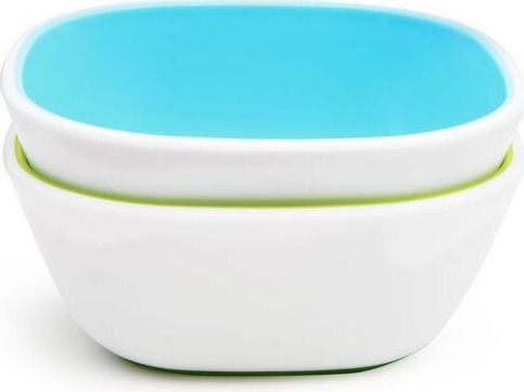 Munchkin Toddler Food Bowl Splash Plastic Green 2 Pieces