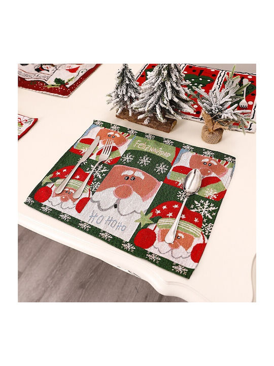 Alista Home Christmas Fabric Placemats Santa Claus 47x33cm