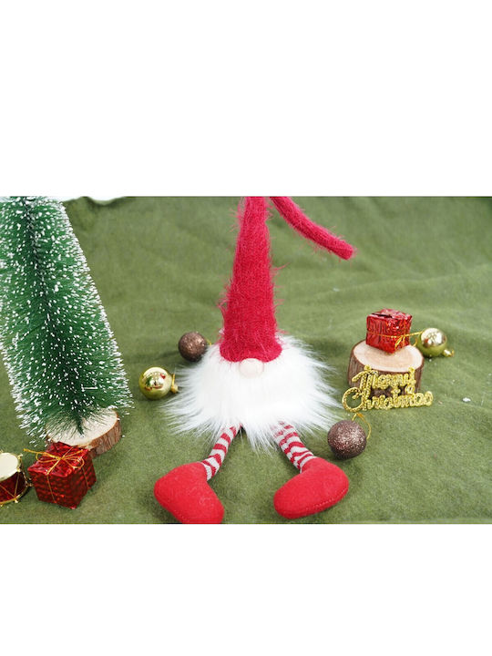 Christmas Elf Ornament Alista Home White Red Textile 52 Cm