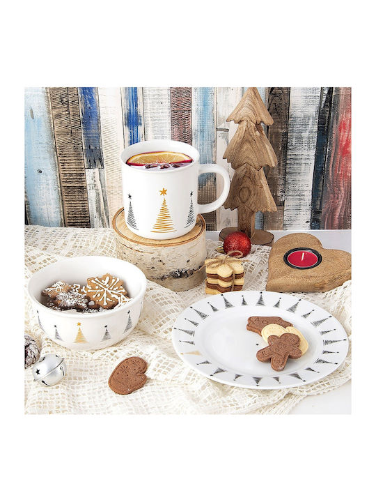 Orion Christmas Porcelain Plate Trees 20x20x2cm
