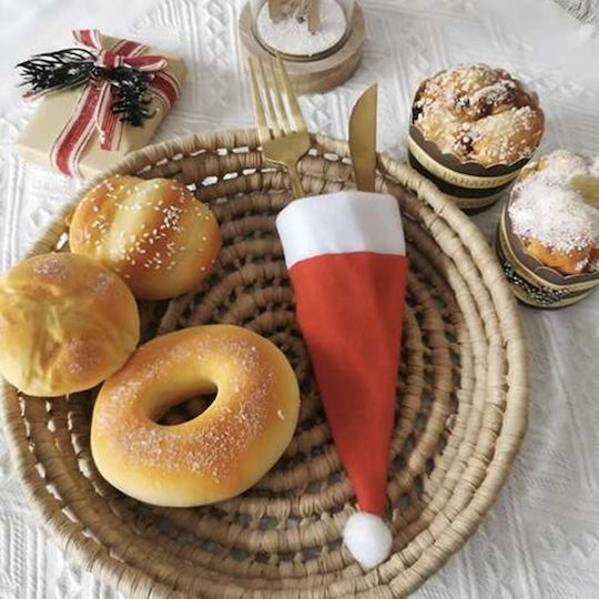 Set Christmas Case for Cutlery Santa Claus 12x6cm 12 Pieces