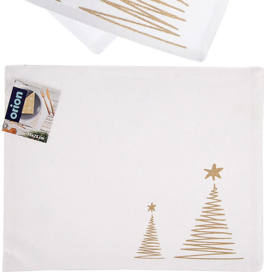 Orion Christmas Fabric Placemats Trees 33.5x26cm
