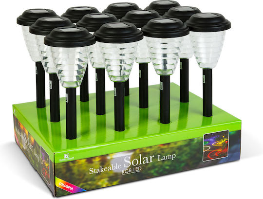 Lampă Solară de Grădină Led Rgb cu Schimbare de Culoare 36 Cm Țepușă Decorativă pentru Iluminat Exterior