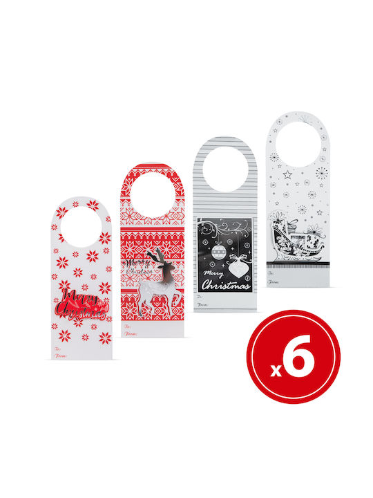 Set Suporturi Pentru Băuturi Roșii De Crăciun 16x6x6cm 6 Bucăți