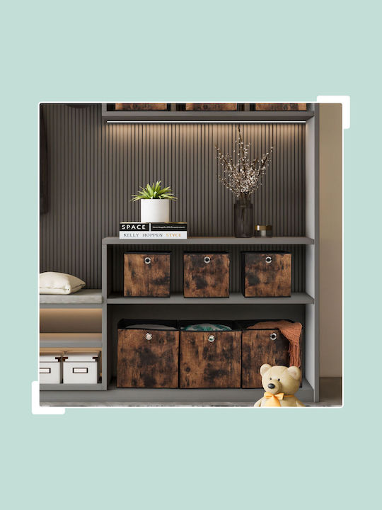 Relaxdays Fabric Black Storage Box 26x26x26cm 6 Pieces