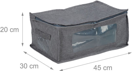 Relaxdays Casetă Textilă Depozitare Haine Gri 20x30x45cm 3 Bucăți