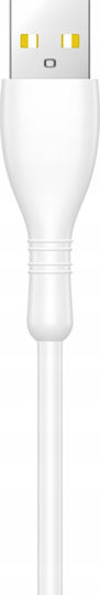 Jellico Cablu USB-A la Lightning Alb 1m