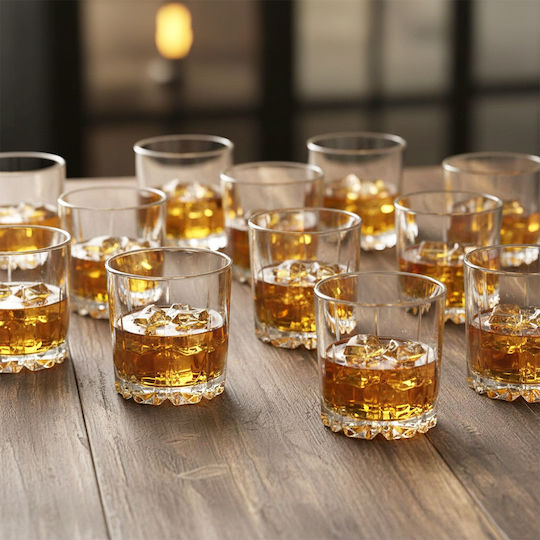 Vilde Set Pahare Whiskey Cocktail Pentru Apă Din Sticlă 280ml 12 Bucăți