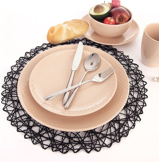 Orion Runde Papier Tischsets Schwarz