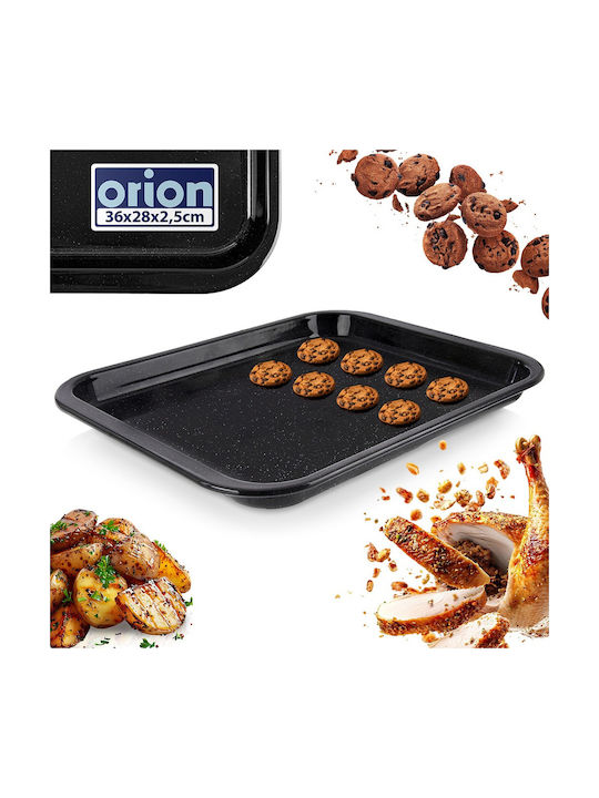 Orion Stainless Steel Baking Pan with Enamel Interior Coating 36x36cm