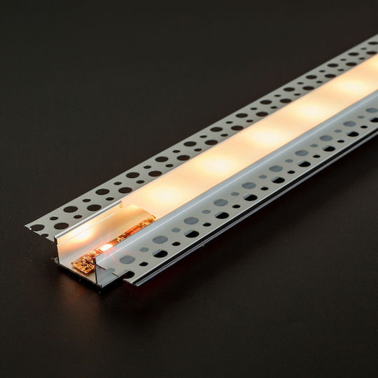 Profil De Aluminiu Îngropat Pentru Bandă LED Placă De Gips-Carton 1 M Profil LED Tencuibil Bandă LED Canal LED