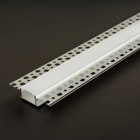 Profil De Aluminiu Îngropat Pentru Bandă LED Placă De Gips-Carton 1 M Profil LED Tencuibil Bandă LED Canal LED