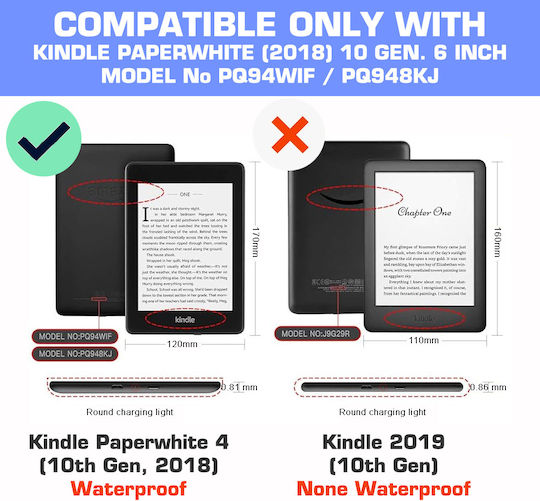 Калъф Kindle Paperwhite 4 2018 Inkora Flex Черен