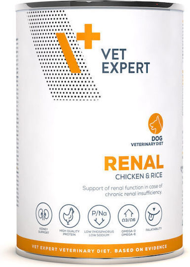 VetExpert Dog Nasses Hundefutter Diät mit Huhn, Reis und Fleisch 6x400gr
